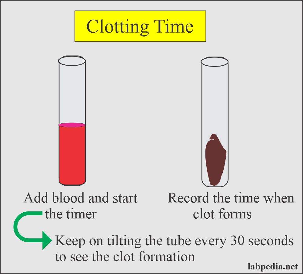 clotting time tubes method 